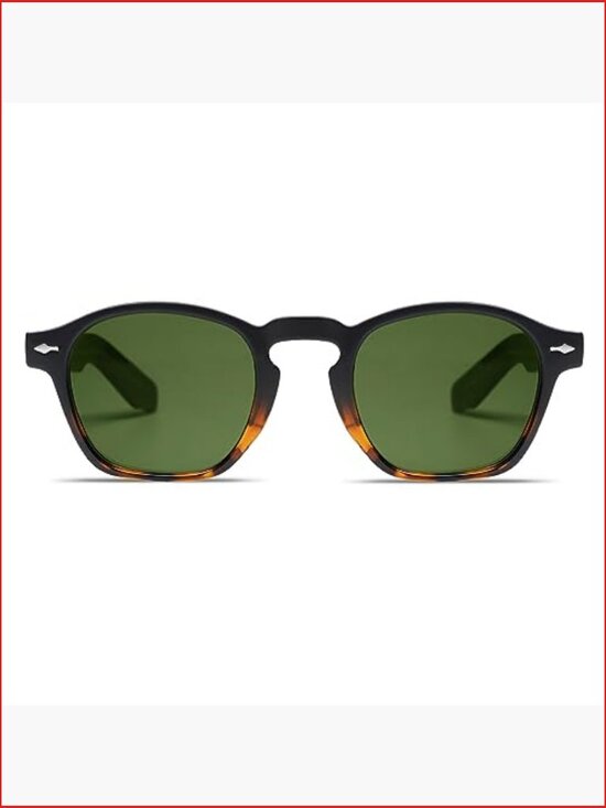 Retro Square Sunglasses for Men Women UV400 Protection Thin Cube Shades main image 4